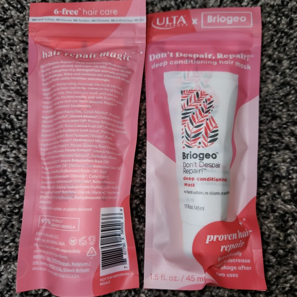 Briogeo Don't Despair Repair Deep Conditioning Mask 1.5 Oz 45 ml New Sealed Tube